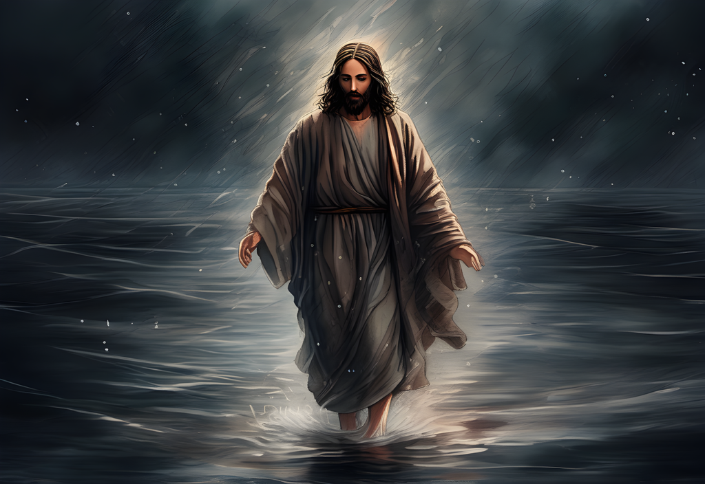 Jesus walking on water