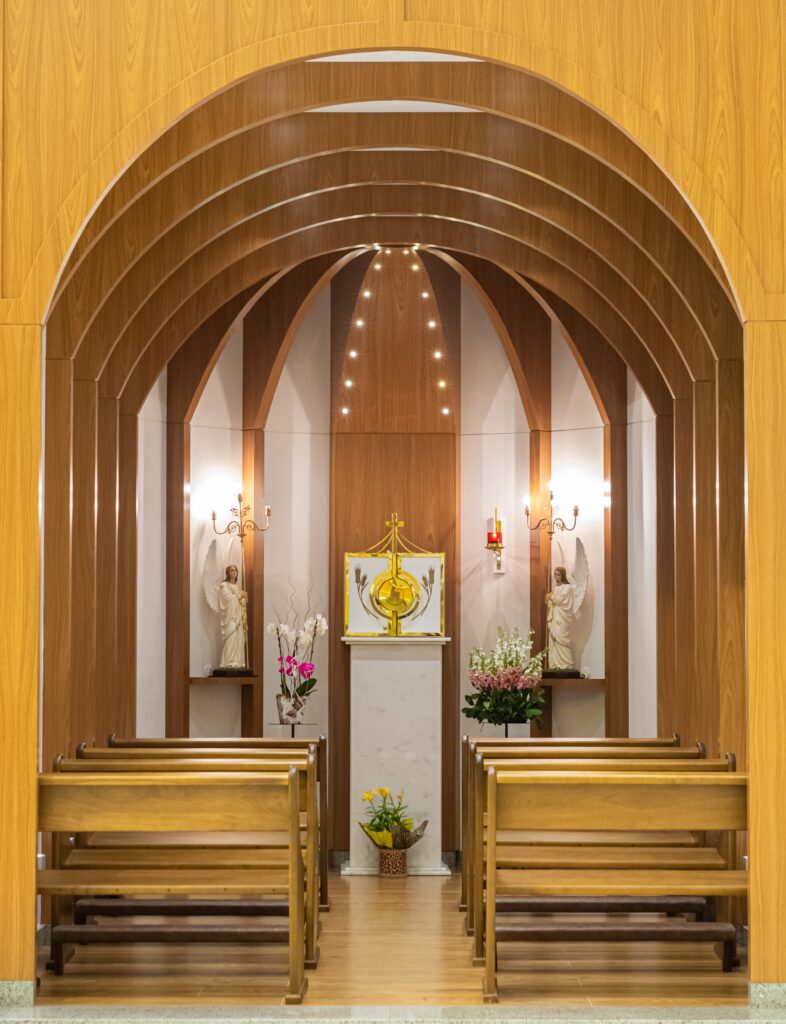 Angels of God adoring Christ in the Blessed Sacrament